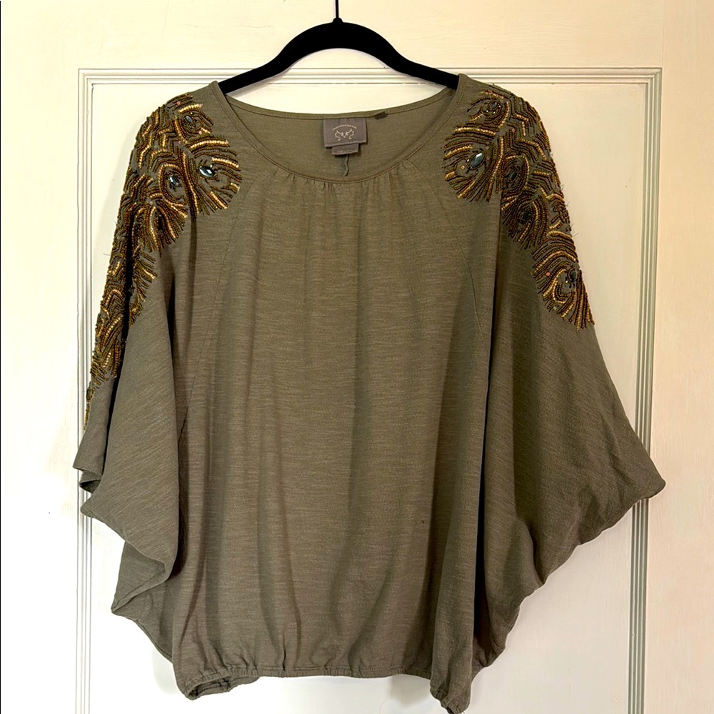 Anthropologie embroidered top